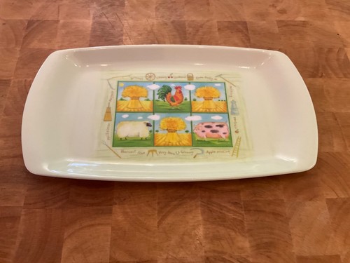 Pretty farmyard scene tray - pretty,