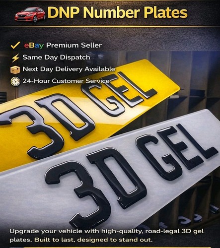 Gel number plates front - plates,