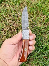 USA Pocket Knife Damascus