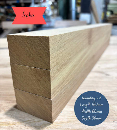 Planed iroko hardwood offcuts - planed,