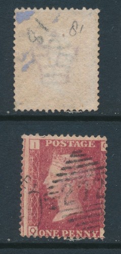 1864 penny red sg43 plate - penny,