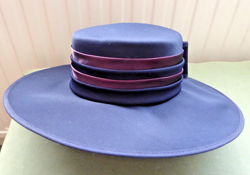 Navy blue brimmed - hat, suitable