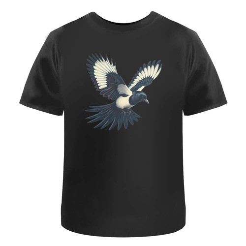 Magpie flying unisex t - 'magpie,