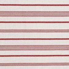 Milford Stripe Red White Cotton Fabric 280cm Herringbone Ticking French Curtain
