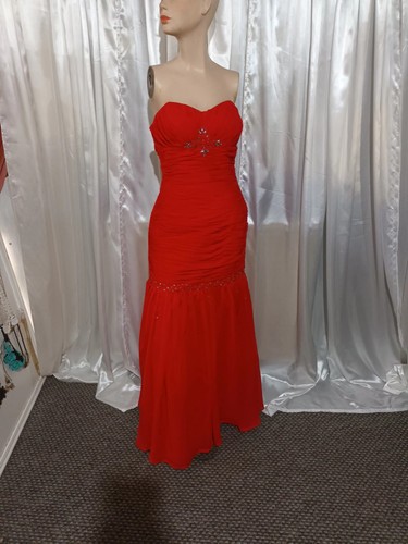 Size red strapless - red,