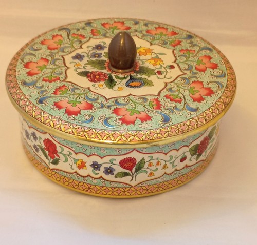 Vtg blue floral embossed - vtg,