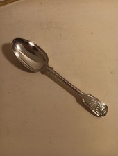 Large Victorian Sterling Silver London 1842 Serving Spoon William Eaton 87.3G