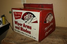 Vintage 1950's Trico Windshield Wiper Arms Blades Metal Display Cabinet Sign