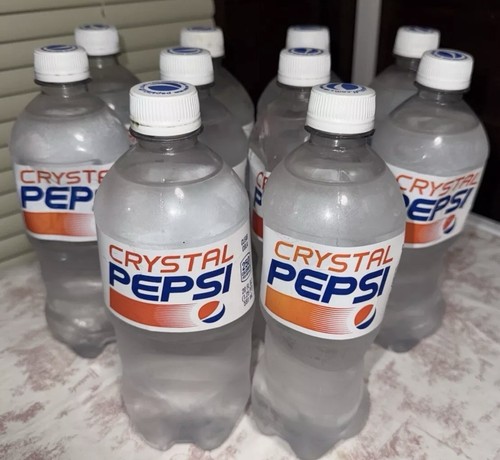 Rare crystal pepsi bottle - pepsi,