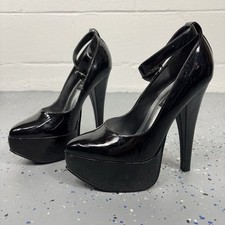 Vintage Black Patent Platform
