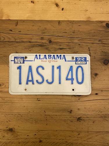 Vintage alabama car licence - car,