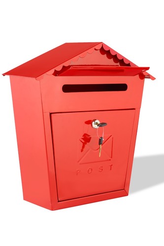 Post box red - box, mounted