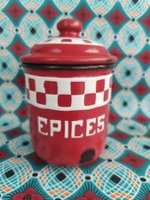 French vintage enamel ware red - vintage,