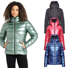 Dare2b Womens Reputable II Puffer Jacket Metallic Ladies Padded Coat RRP 135