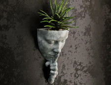 Wall Mounted Plant Pot - face