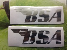 BSA TANK DECAL STICKER CHROME