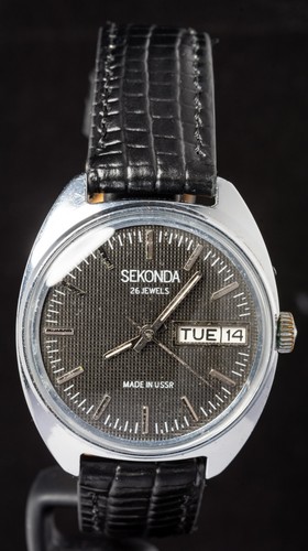 Sekonda ussr waffle grey - ussr, dial