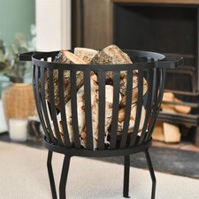 Traditional Black Steel Log