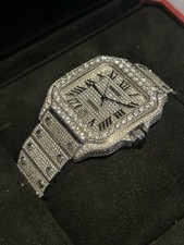 Gents Cartier Santos Large 2024 WSSA0018 - Big Vs Diamond Bezel Box And Papers