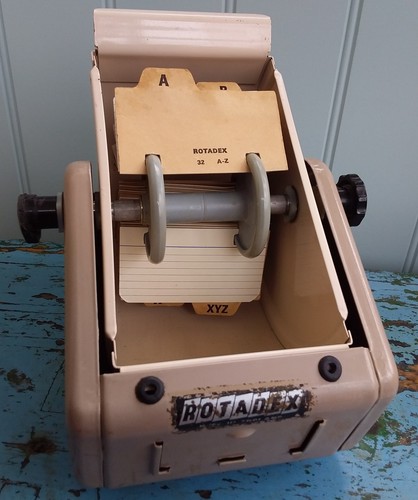 Vintage rotadex rotary - rotary, card