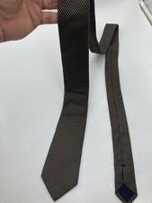 Boggi Milano Tie Men's Brown Silk Wool Italian Brand