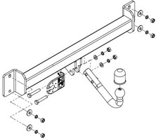 Swan Neck Tow Bar For BMW X3