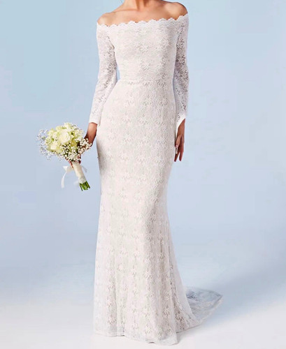 Ivory lace off shoulder - ivory,
