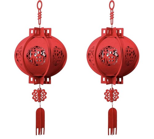 Pack red lanterns chinese - red,