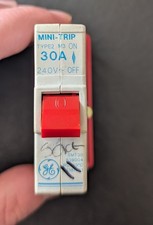 GE 30 Amp Plug In MCB Red