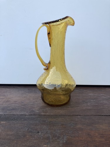 Vintage amber art glass - amber,