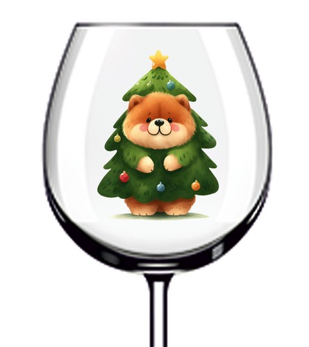 12x colourful christmas dog - 12x,