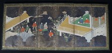 Antique Japan folding screen