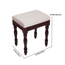 Rectang/Round Dressing Table Stool Makeup Bench Chair Padded Cushion Piano Seat