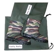 LUCKY DUCKY PRO Pros Junior Kids Chest Fishing Waders - UK Size 32/33(Pink)