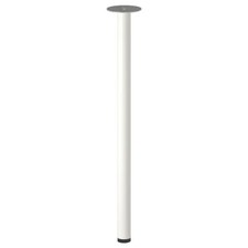 Ikea ADILS Single Steel Leg, 70cm White for Desk, Worktop, Table