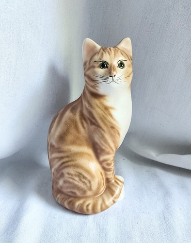 Vintage ginger cat ceramic - vintage,