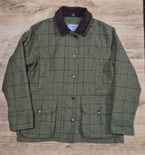 Alan Paine Tweed Field Coat Womens UK 16 Green Country Shooting Jacket 