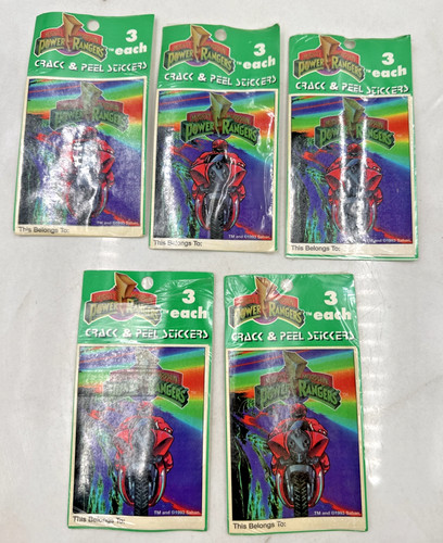 Vtg power rangers stickers - vtg,