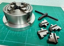 Low Profile 80mm 4 Jaw Indepen' Lathe Chuck & Plate for Rotary tables EX DISPLAY