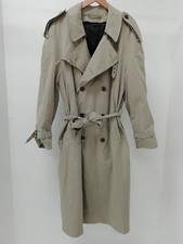 BUGATTI Men's Trench Coat Beige With Removable Lining Size 48 Casual Preloved 