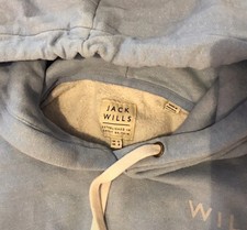 Size 12 - Sweatshirt Hooded Jumper. Jack Wills Pale Blue Thick Warm.