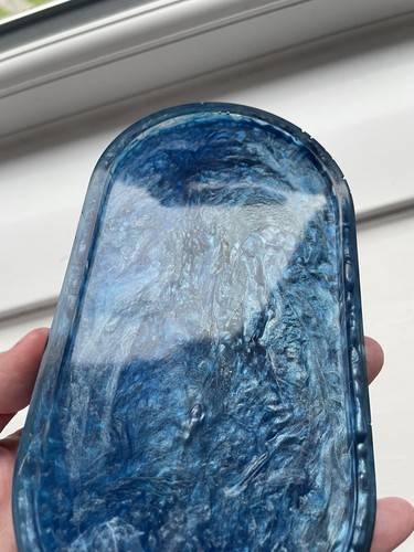 Blue gold and white resin - blue,,