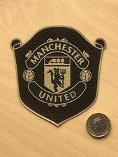 EPL Premier League Black Gold Manchester United Silicon Iron On Patch Badge