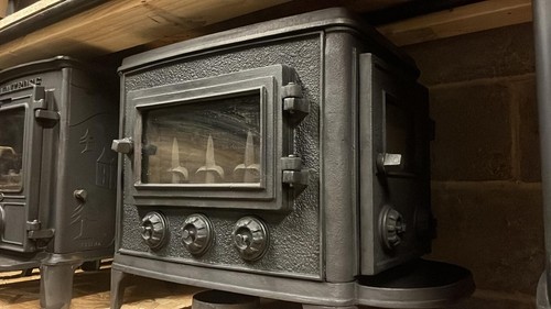 Cast iron stove sided corner - cast,