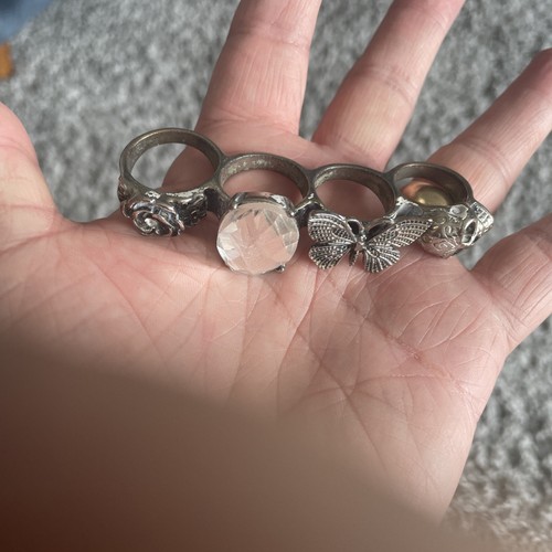 Gothic metal knuckle duster - knuckle,