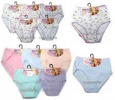 6 X Pairs of Kids Girls Soft Comfy 100% Cotton Briefs Knicker Pants