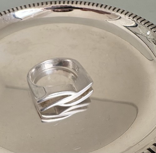 Silver design ring - design,