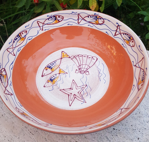 Large ceramic serving bowl - ceramic,