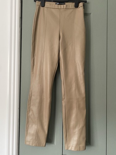 Zara cappuccino leather look - zara,