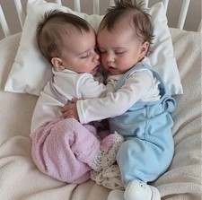 Anano Reborn Baby Dolls Twin girls Silicone Full Body-18 Inch Realistic Baby